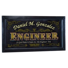 Engineer Personalized Bar Occupational Business Mirror Sign Pub Office 12" X 26"   263870311498
